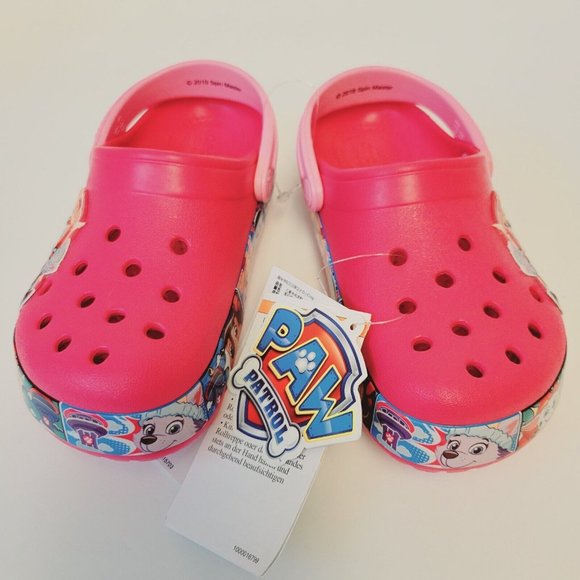 New Crocs Paw Patrol Kids Size C11 Pink Classic Clogs - Picture 8 of 11